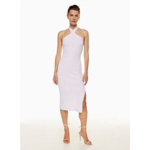Aritzia Wilfred CAYENNE HALTER DRESS KNIT IN‎ PURPLE Small